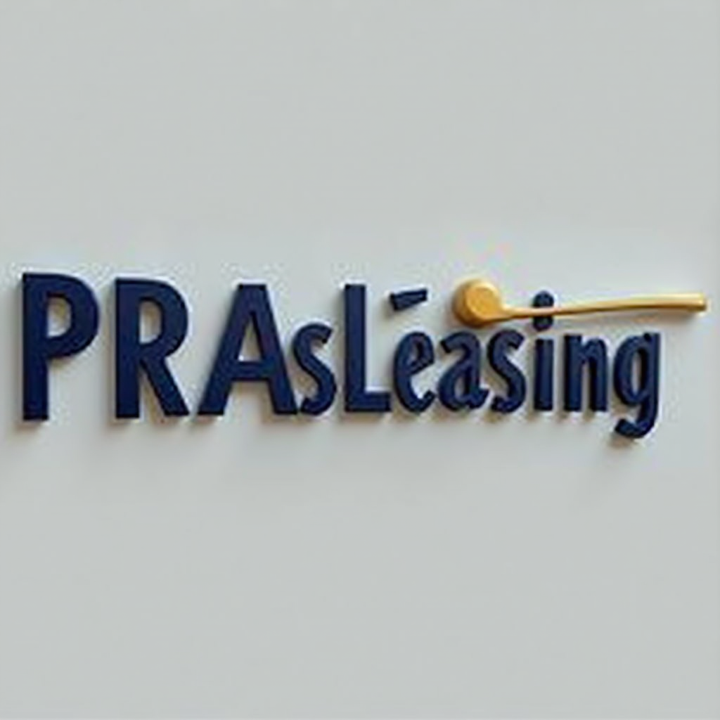 PraxisLeasing GmbH Logo - Professional financial services and leasing company logo with navy blue and gold corporate colors